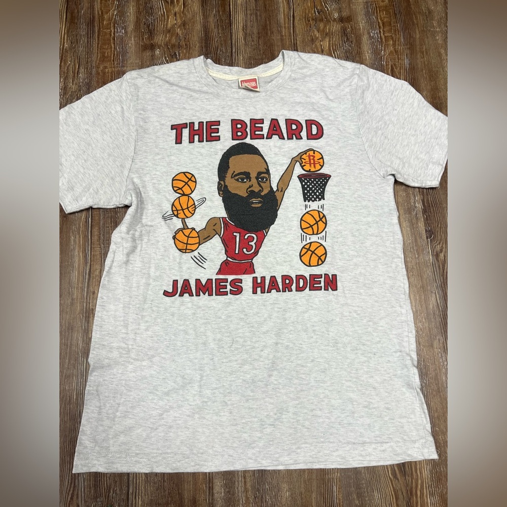 Vintage Homage grey James Harden the beard tee